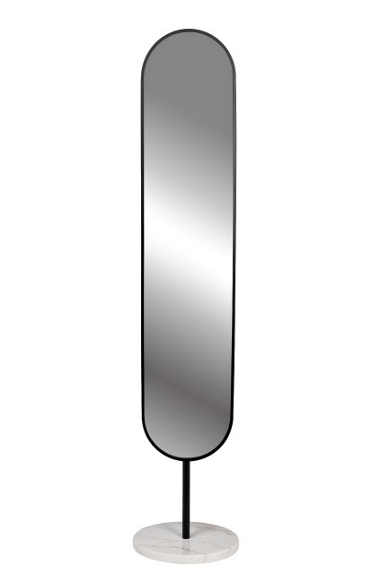 Зеркало напольное овальное рама черная d35*169см (TT-00013866)