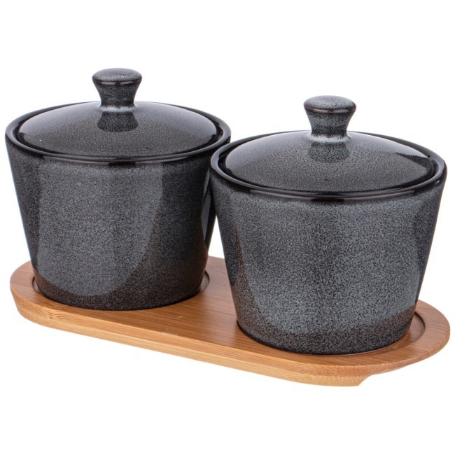 Набор банок lefard "graphite" 2 шт. 300 мл 10*10*7,5 см на дер. подставке Lefard (474-239) Набор банок lefard "graphite" 2 шт. 300 мл 10*10*7,5 см на дер. подставке Lefard (474-239)