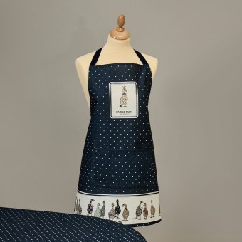 Фартук "family farm", 85х70см 100% хлопок,синий, кайма,твил,пропитка Lefard (850-742-73)