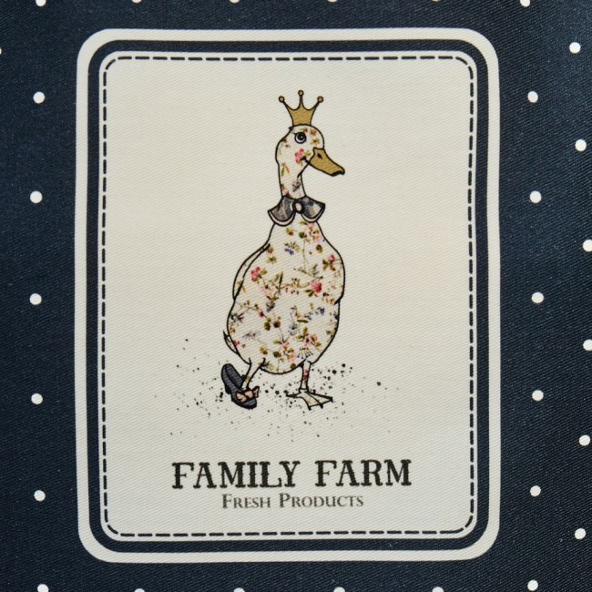 Фартук "family farm", 85х70см 100% хлопок,синий, кайма,твил,пропитка Lefard (850-742-73)
