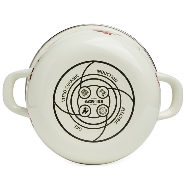 Кастрюля agness эмалированная с эмал.крышкой серия "снегири", 2.0 л, 18*11 см Agness (934-746) Кастрюля agness эмалированная с эмал.крышкой серия "снегири", 2.0 л, 18*11 см Agness (934-746)