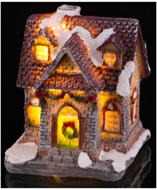 Фигурка "домик" с led-подсветкой 6*5*6 см Lefard (156-911)