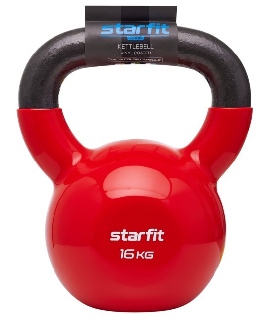 Гиря виниловая STARFIT DB-401, 16 кг, красный (2103604)