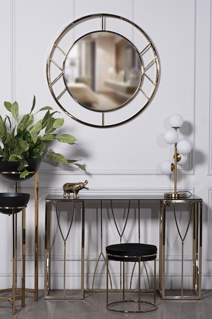 Консоль стекло черн./золото 120*40*78см (TT-00004424) Консоль стекло черн./золото 120*40*78см (TT-00004424)