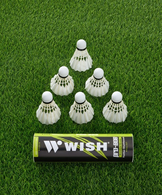 Набор воланов для бадминтона WISH S-808, перо, 6 штук (1585201) Набор воланов для бадминтона WISH S-808, перо, 6 штук (1585201)
