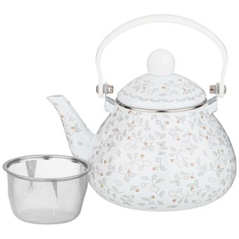 Чайник agness эмалированный со съемным фильтром из нжс, серия "вивьен" 1,3 л Agness (934-435)