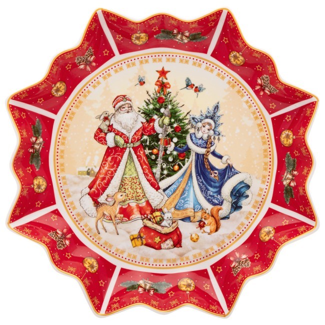 Блюдо lefard "дед мороз и снегурочка" 26*4 см красное Lefard (85-1738-11) Блюдо lefard "дед мороз и снегурочка" 26*4 см красное Lefard (85-1738-11)