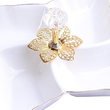 Менажница фарфор 4 секц 20х20х3,5 LR (60046)