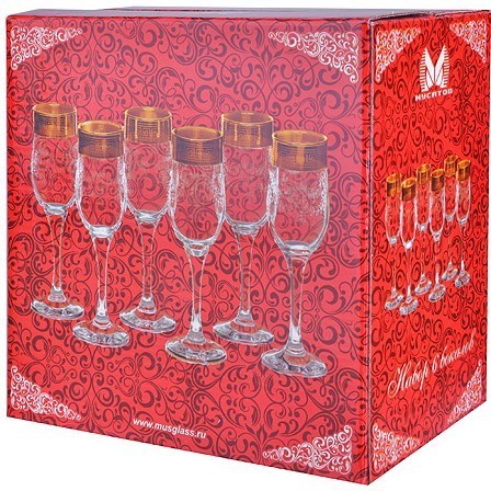 Набор 6-ти бокалов д/шампанского 200м (MS160-41) Набор 6-ти бокалов д/шампанского 200м (MS160-41)