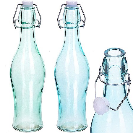 Бутылка 0,500 л стекло с крышкой LR (х24)цвет в ассортименте (27823)