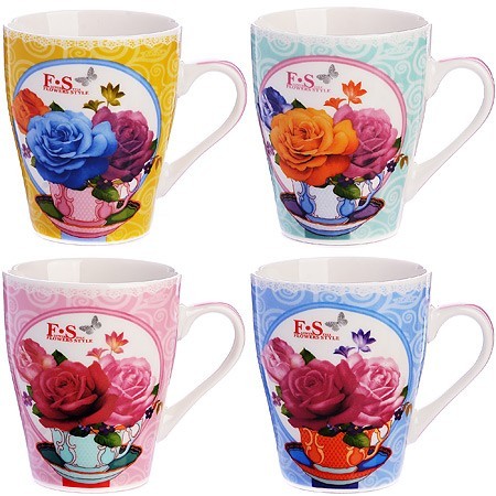 Кружка 340мл Flowers Style LR (24448) Кружка 340мл Flowers Style LR (24448)