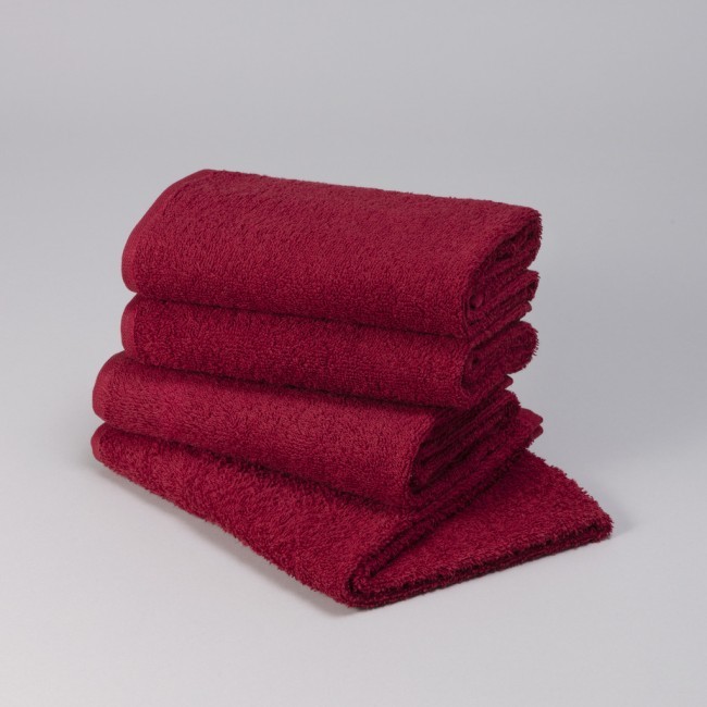 Набор полотенец махровых из 4-х шт 40х70см,бордовый,100%х\б, Lefard (850-1520)