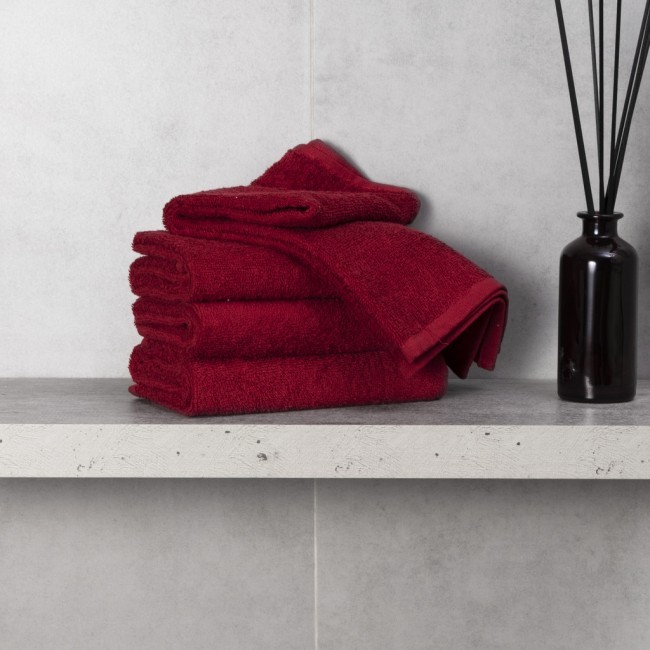 Набор полотенец махровых из 4-х шт 40х70см,бордовый,100%х\б, Lefard (850-1520)