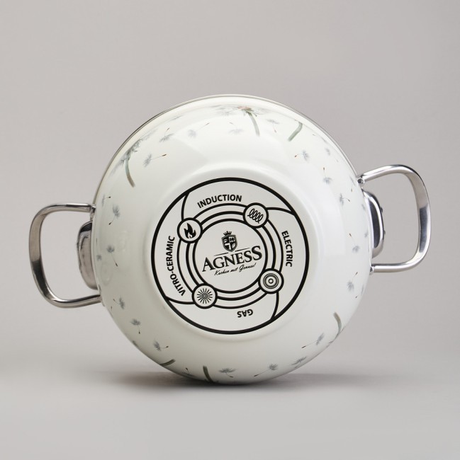 Набор кастрюль эмалированный, серия "dandelion" 4пр. 2,0/2,8л диа.18/20см Agness (943-100) Набор кастрюль эмалированный, серия "dandelion" 4пр. 2,0/2,8л диа.18/20см Agness (943-100)