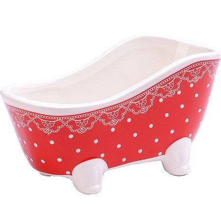 Подставка д/губки 150мл Красный Узор LR (25818) Подставка д/губки 150мл Красный Узор LR (25818)