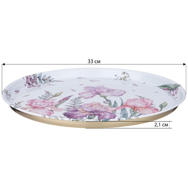 Поднос сервировочный agness "ирисы" 33х2,1 см Agness (898-208) Поднос сервировочный agness "ирисы" 33х2,1 см Agness (898-208)