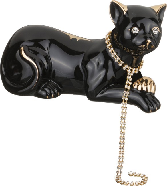 Фигурка "кошка черная с цепочкой" 13*10 см. длина=25 см. Lefard (456-905) Фигурка "кошка черная с цепочкой" 13*10 см. длина=25 см. Lefard (456-905)