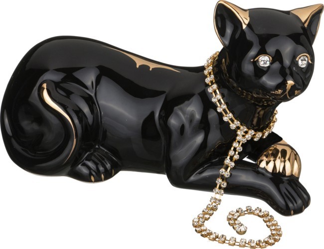 Фигурка "кошка черная с цепочкой" 13*10 см. длина=25 см. Lefard (456-905) Фигурка "кошка черная с цепочкой" 13*10 см. длина=25 см. Lefard (456-905)