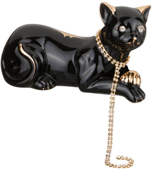Фигурка "кошка черная с цепочкой" 13*10 см. длина=25 см. Lefard (456-905) Фигурка "кошка черная с цепочкой" 13*10 см. длина=25 см. Lefard (456-905)