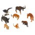 Набор фигурок животных серии "Мир диких животных": орел, 2 ягуара, антилопа, сурикат, бобер, 2 кабана (набор из 8 фигурок) (MM211-257)