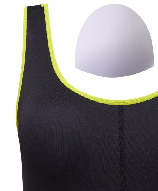 Купальник для плавания 25DEGREES Edge Black/Lime, полиамид (2105135)