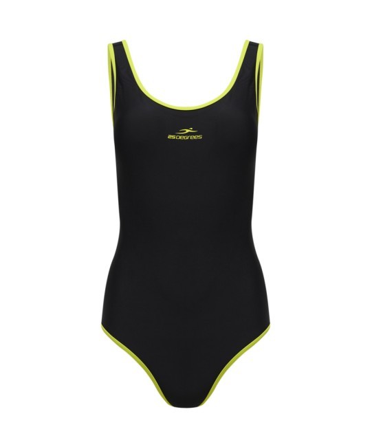 Купальник для плавания 25DEGREES Edge Black/Lime, полиамид (2105135)