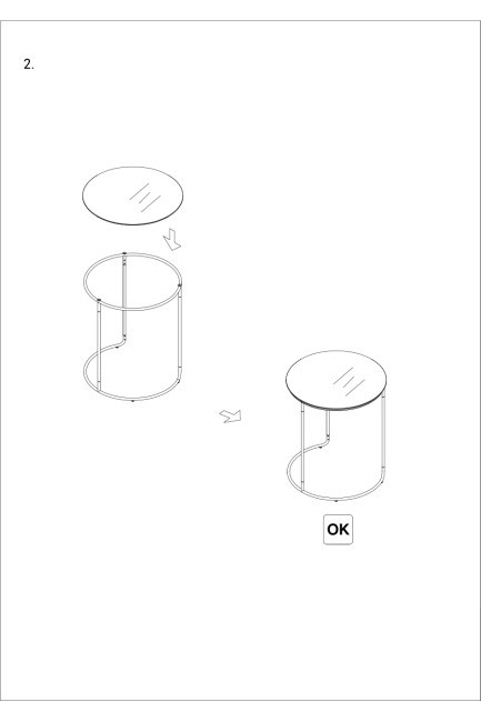 Столик журнальный (набор 2шт) d48*56/66*37*45,5см (TT-00011442)