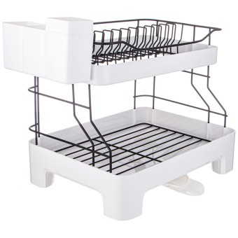 Сушилка для посуды 2-х ярусная, цвет: белый LIMON (166-181) Сушилка для посуды 2-х ярусная, цвет: белый LIMON (166-181)