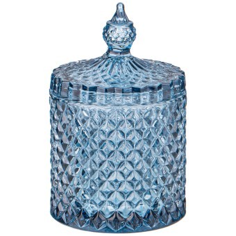 Емкость для хранения "diamant blue" 8,5*8,5*13,5см Lefard (355-304)