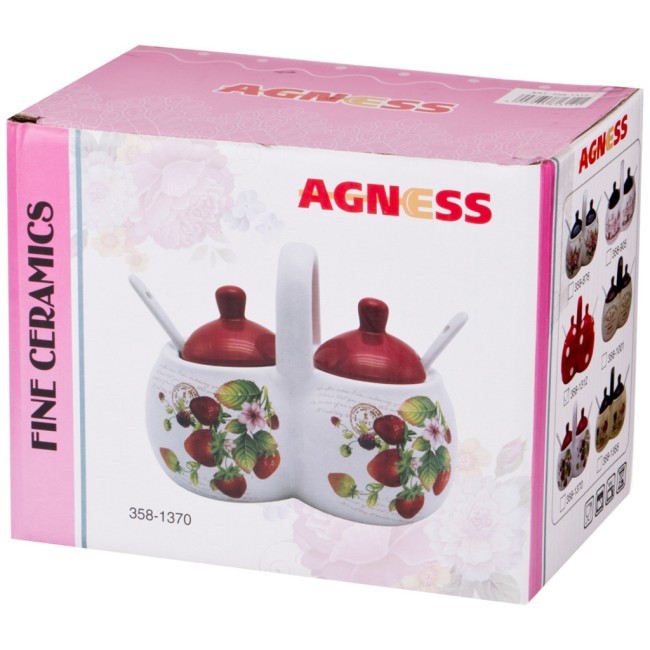 Банка 2 секции agness "лавандовая весна" 17*10*13 см / 2х320 мл Agness (358-1336) Банка 2 секции agness "лавандовая весна" 17*10*13 см / 2х320 мл Agness (358-1336)