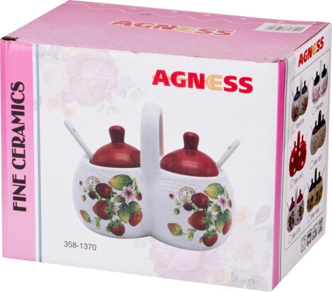 Банка 2 секции agness "лавандовая весна" 17*10*13 см / 2х320 мл Agness (358-1336) Банка 2 секции agness "лавандовая весна" 17*10*13 см / 2х320 мл Agness (358-1336)