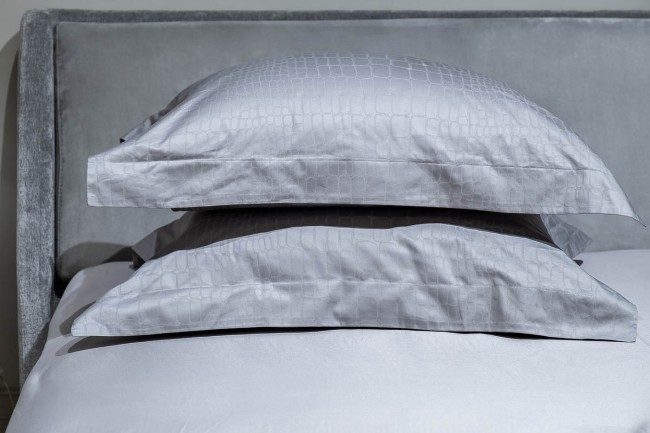 Комплект наволочек сатин жаккард Серпенте серый 70*70(2шт) (TT-00010364)