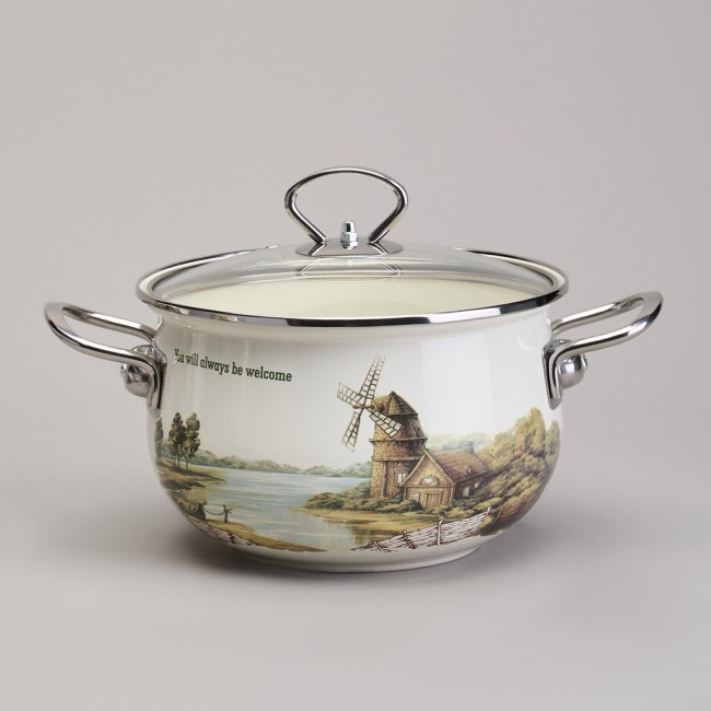 Набор кастрюль эмалированный, серия "family house" 4пр. 2,0/2,8л диа.18/20см Agness (943-101) Набор кастрюль эмалированный, серия "family house" 4пр. 2,0/2,8л диа.18/20см Agness (943-101)