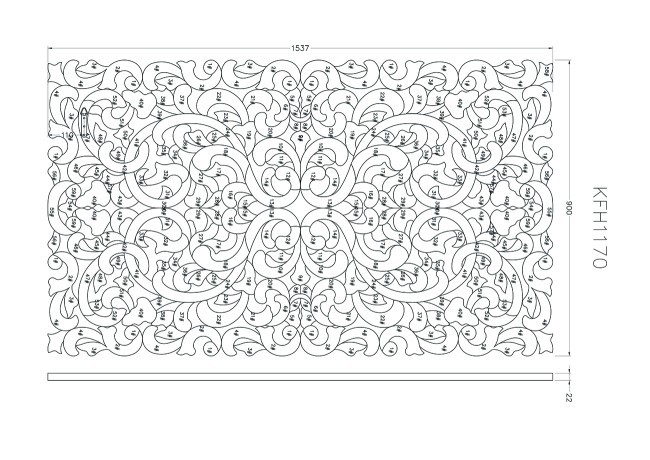 Зеркало декоративное 1537*900мм (00002022)
