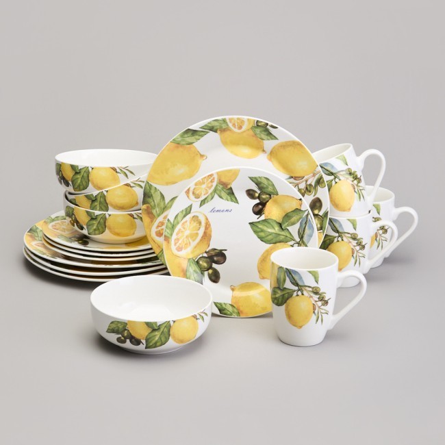 Набор посуды обеденный lefard "лемон три" на 4 пер. 16 пр. Lefard (358-2220) Набор посуды обеденный lefard "лемон три" на 4 пер. 16 пр. Lefard (358-2220)