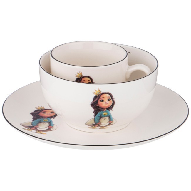 Набор посуды lefard принцесса, 3 пр.: салатник 470мл, тарелка 20см, кружка 220мл Lefard (260-683)