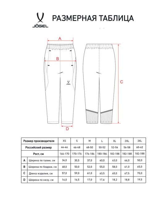 Брюки тренировочные с карманами JÖGEL PREMIER PerFormDRY 3/4 Training Pants, черный (2122537)