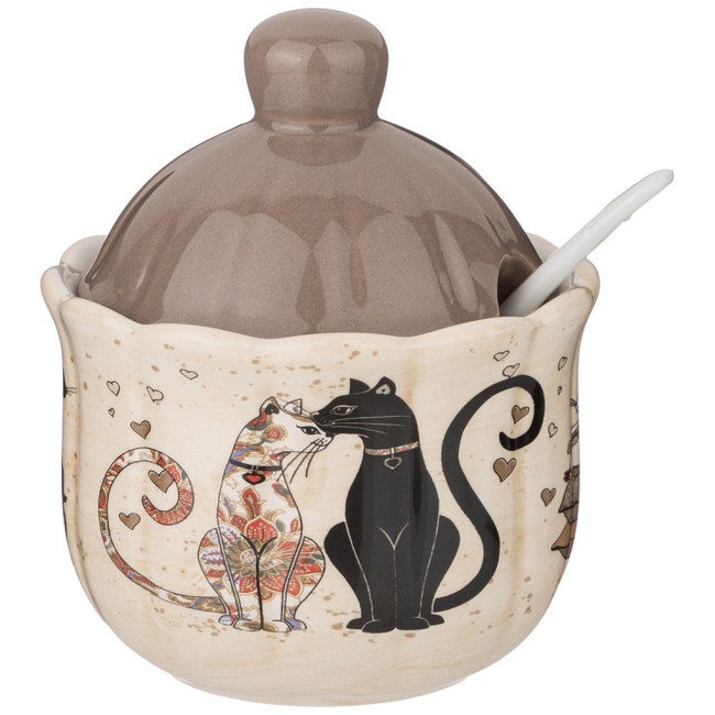 Сахарница agness "парижские коты" 10*11,5 см 240 мл Agness (358-1737)