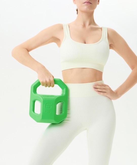 Гиря пластиковая STARFIT DB-505, 6 кг, зеленый (2113752) Гиря пластиковая STARFIT DB-505, 6 кг, зеленый (2113752)