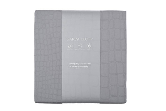 Пододеяльник сатин жаккард Серпенте серый 215*150 (TT-00010362)