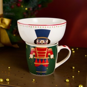 Набор посуды lefard "щелкунчик" 2 пр. (кружка 360мл, салатник 500мл) Lefard (260-1064)