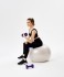 БЕЗ УПАКОВКИ Фитбол STARFIT GB-108 антивзрыв, 1500 гр, тепло-серый пастель, 85 см (2126483)