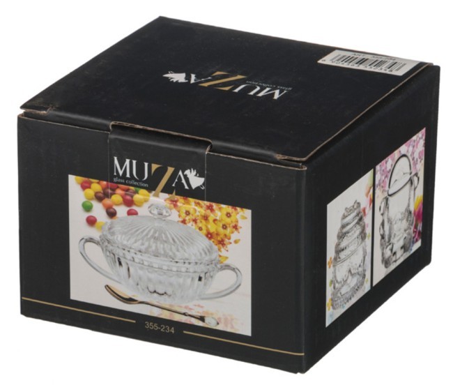 Сахарница с ложкой 110 мл. 13*9.5 см. высота=7 см. коллекция "muza" Lefard (355-234)