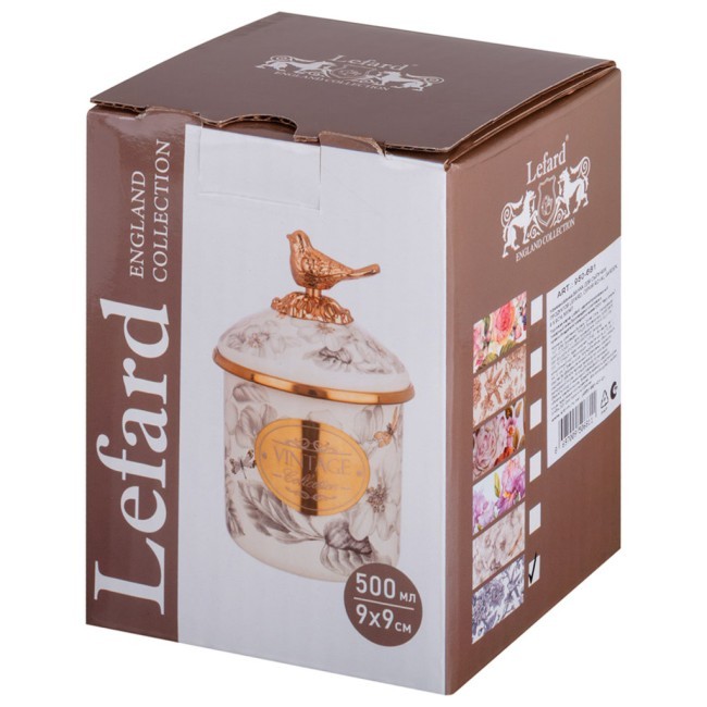 Банка для сыпучих продуктов lefard, серия royal garden, 9 х 9см, 500мл Lefard (950-681)
