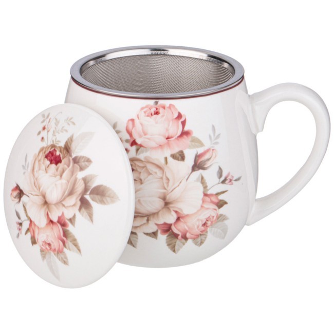 Кружка заварочная lefard мэрибель с металл. ситом и фарфор. крышкой 420 мл Lefard (87-284)