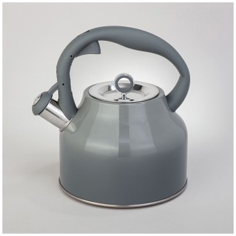 Чайник agness со свистком, 2,8 л, индукция, цвет - серый градиент Agness (916-421)