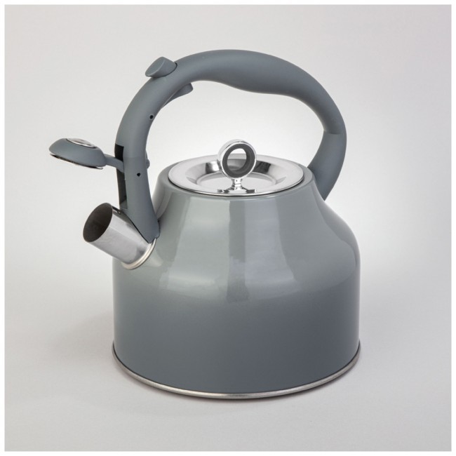 Чайник agness со свистком, 2,8 л, индукция, цвет - серый градиент Agness (916-421)