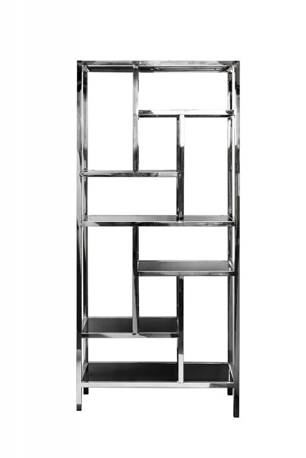 Стеллаж серебристый/темн.ст. 80*35*180см (TT-00001194)