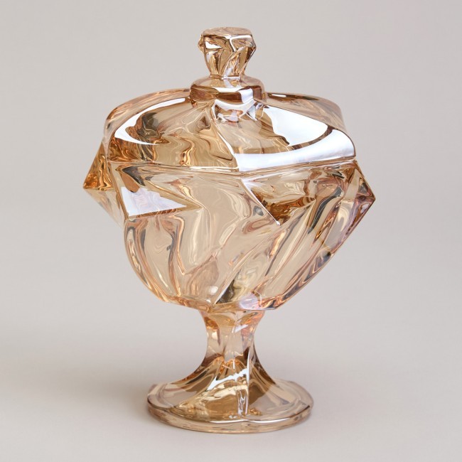 Блюдо с крышкой на ножке "bohema" amber диаметр=11,5 см высота=16,5 см Lefard (195-233)