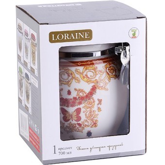 Банка для сыпучих 700мл Романтика дол/металл LR (30773)